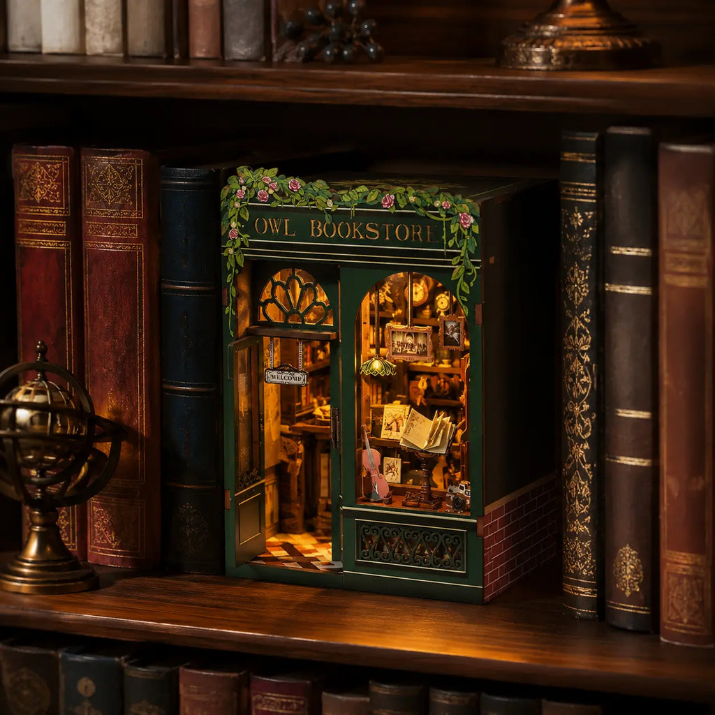 Book Nook - Kit DIY - The Owl Bookstore Cutebee