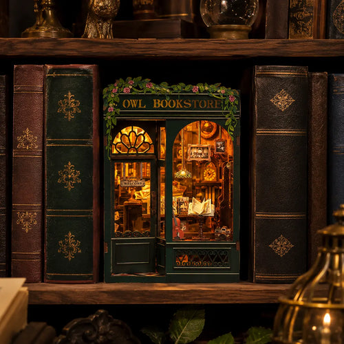 Book Nook - Kit DIY - The Owl Bookstore Cutebee
