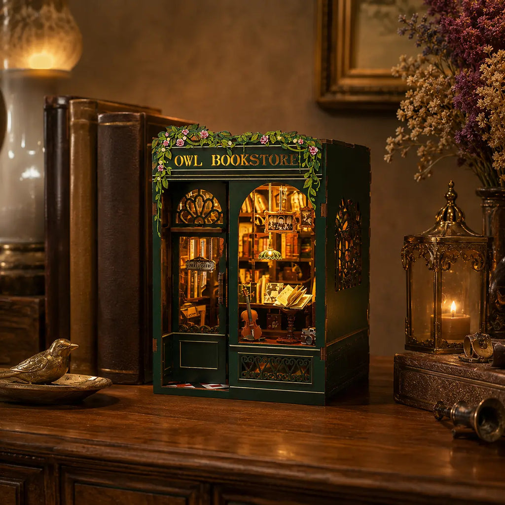 Book Nook - Kit DIY - The Owl Bookstore Cutebee
